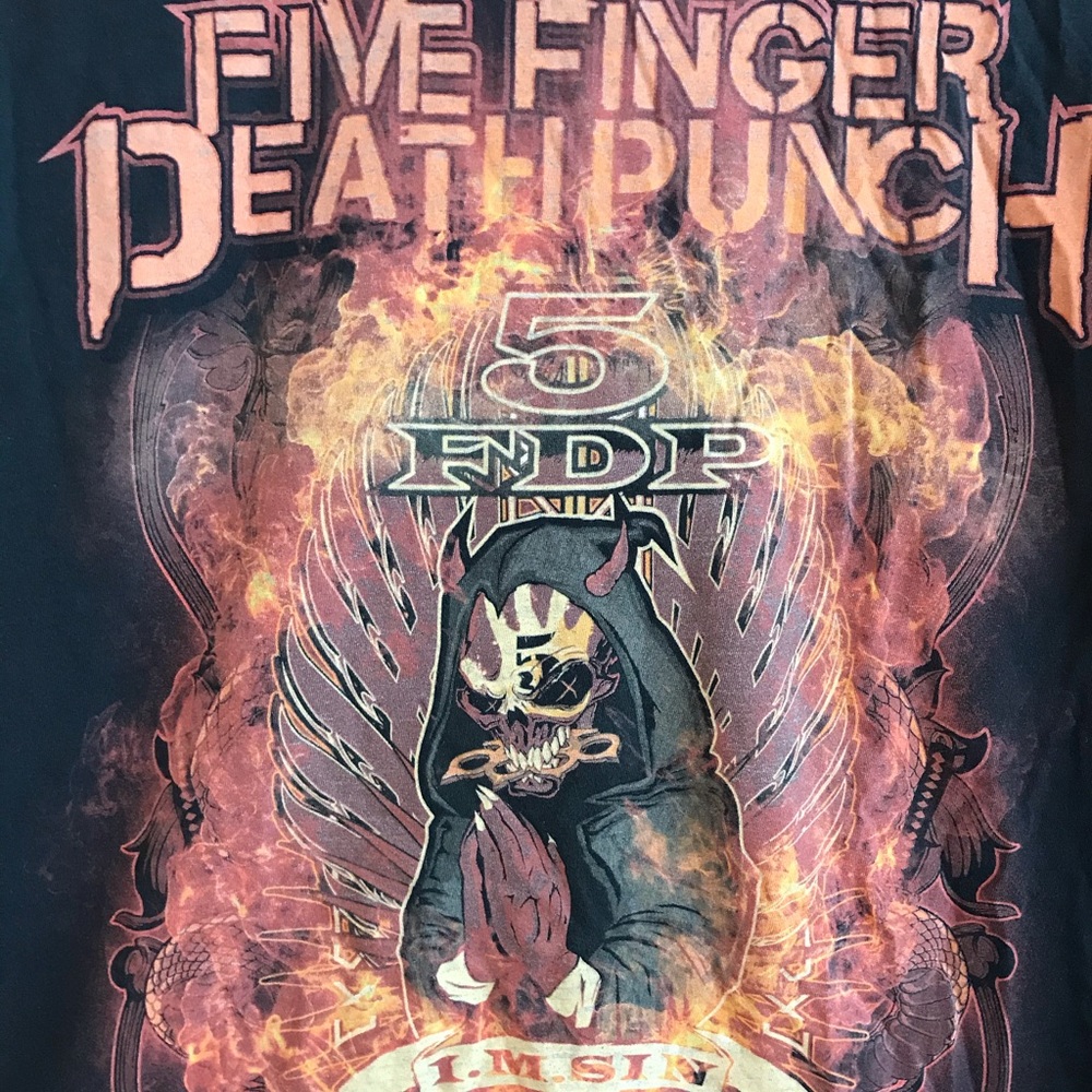 Five Finger Death Punch I M Sin T Shirt L XL - Picture 2 of 3